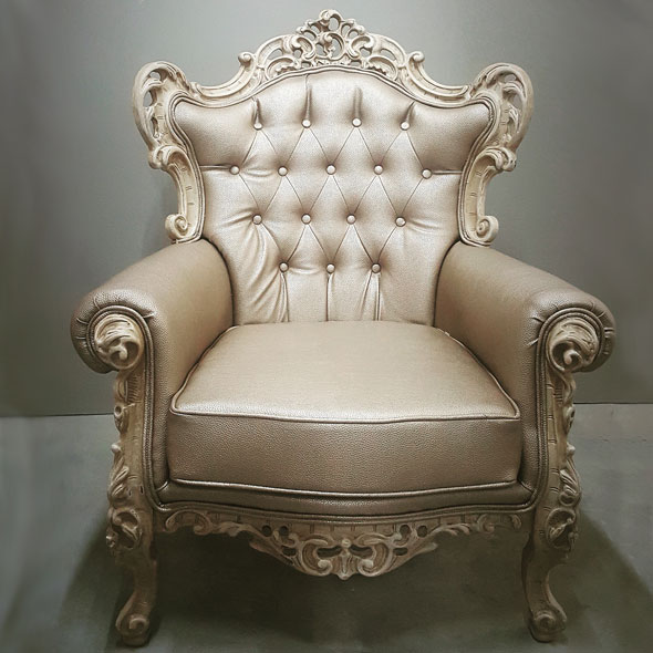 Gold Baroque Armchair - <p style='text-align: center;'>R 550</p>