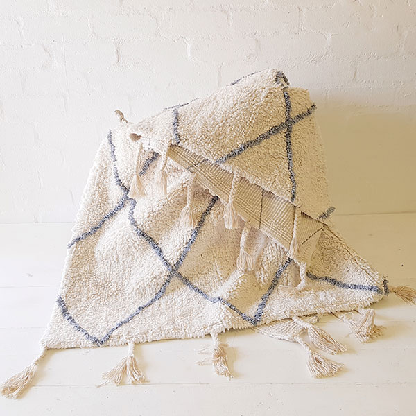 Berber Stripe Tassel Rug
