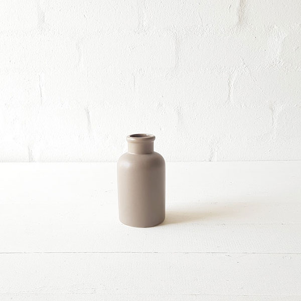 Ceramic Bottle Budvase - Grey
