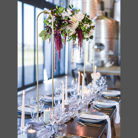Centrepiece Rod Stand - White