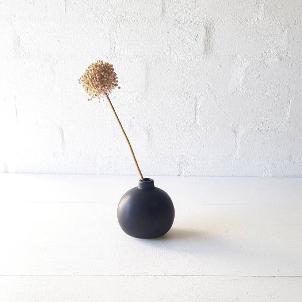 Ceramic Bubble Budvase - Black
