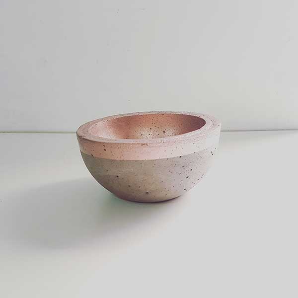 Concrete Bowl Rose Gold
