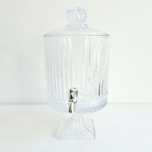 Art Deco Crystal Cut Dispenser - Square Foot 