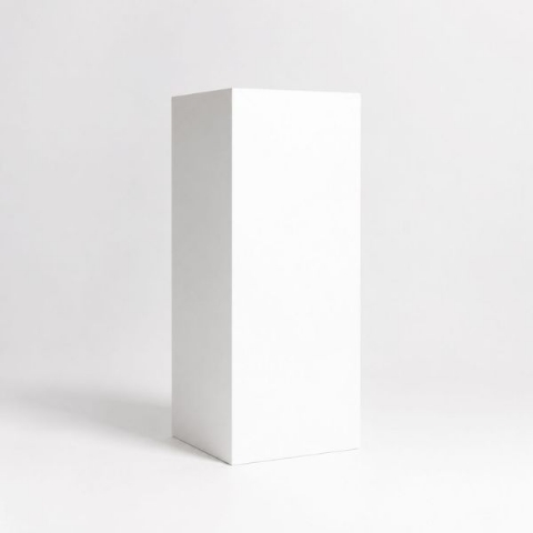 Wood Display Plinth - White