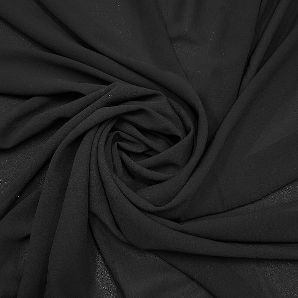 Georgette Chiffon Table Runner - Black