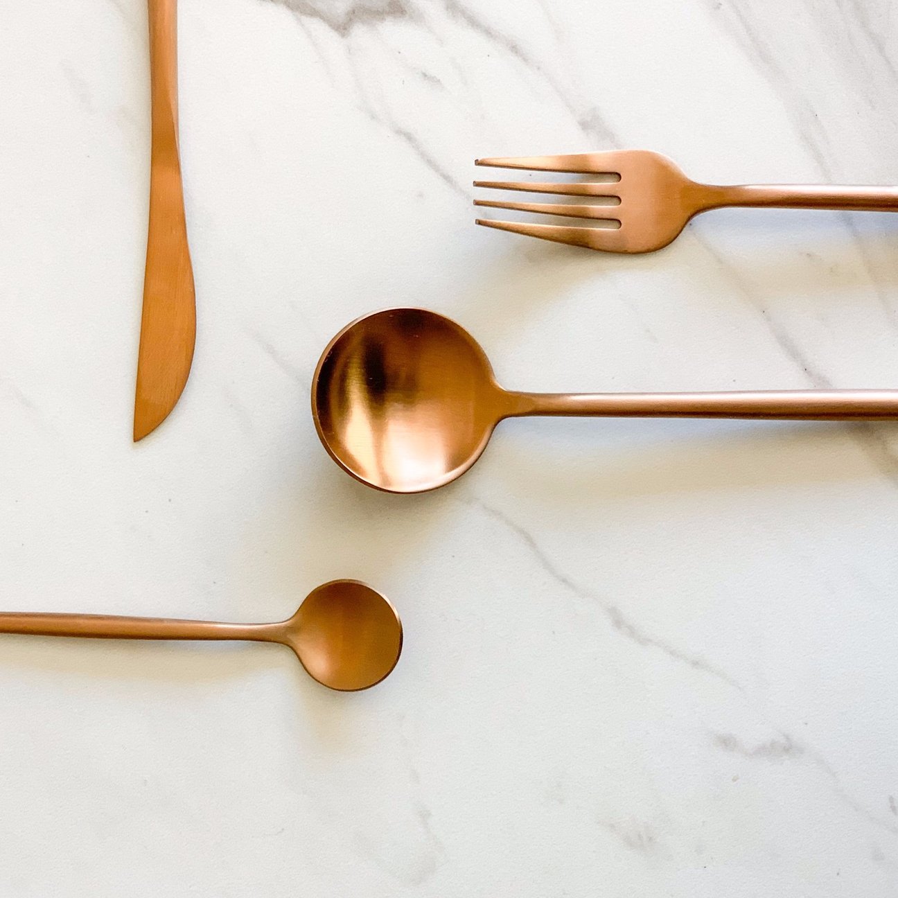 Art Deco Moon Cutlery Rose Gold 