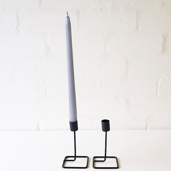 Industrial One Tier Candle Stick - Black 