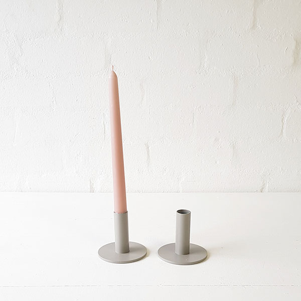 Jane Candle Stick - Grey