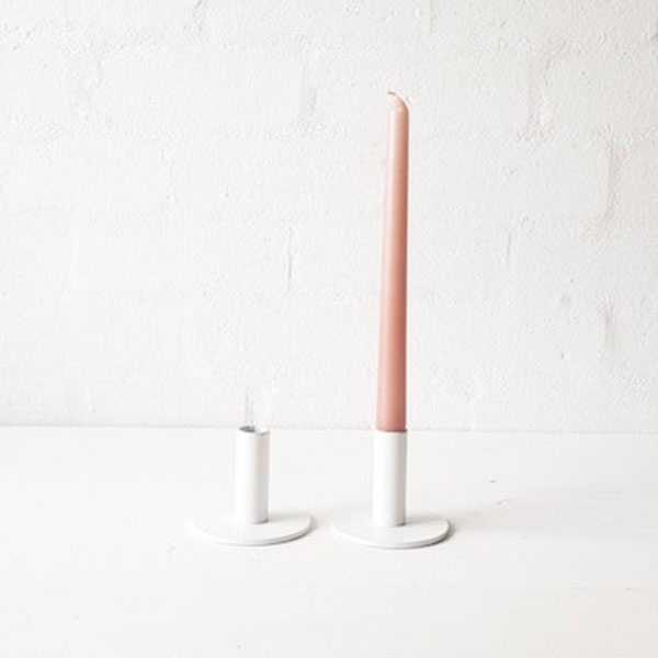 Jane Candle Stick - White