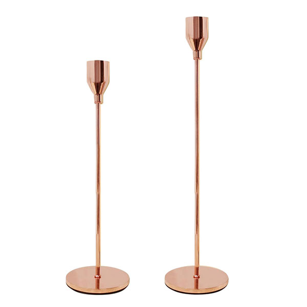 Modernist Candle Sticks - Rose Gold 