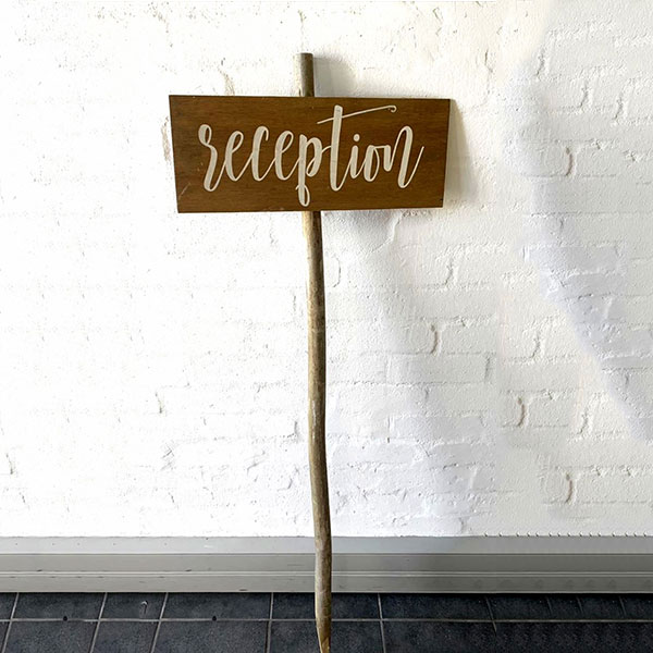 Wood Signage - Reception