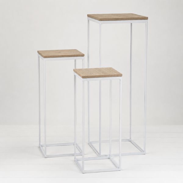 Modernist Display Plinth Table - White