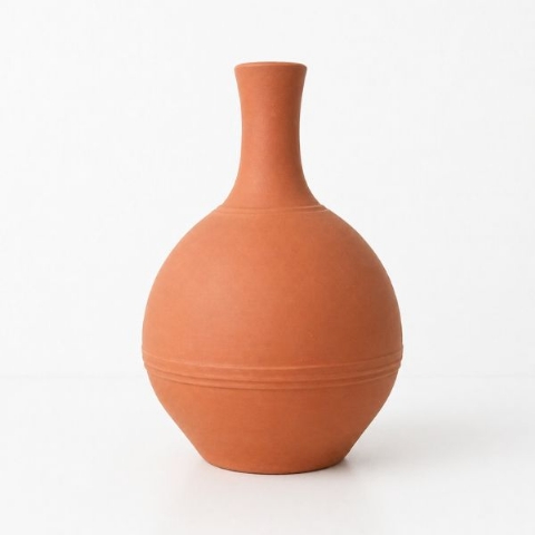 Terracotta Budvase Long Neck