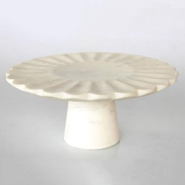 Marble Scallop Cake Stand 