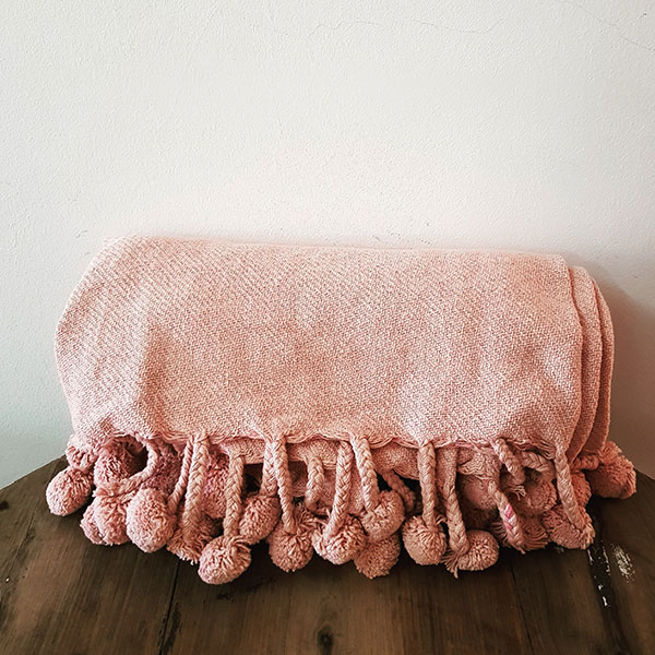 Cotton Baul Ball Throw - Blush