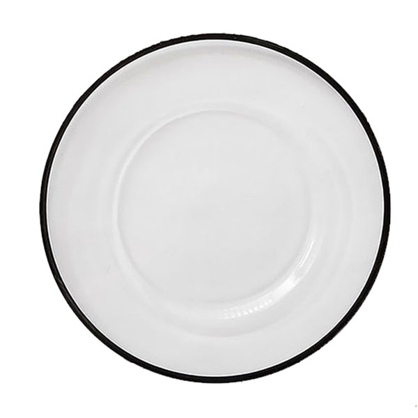 Modernist Black rim underplate