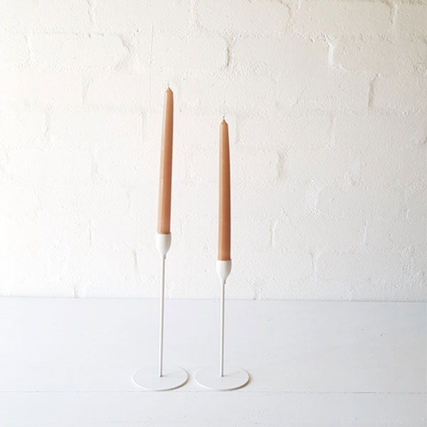 Modernist Candle Sticks - White 