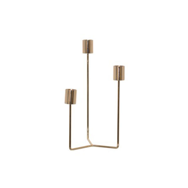 Modernist Three Tier Candlestick - Gold 