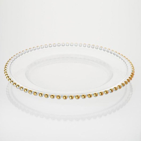 Gold Pearl Bobble Rim Underplates