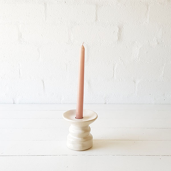 Poetry Candle Holder Ivory