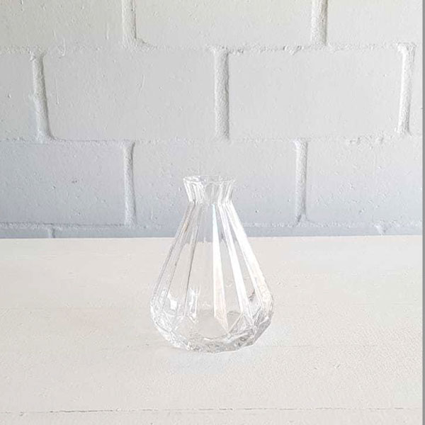 Riffle Glass Budvase - Clear