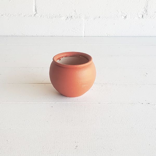 Terracotta Round Belly - Pot - Dark Rust