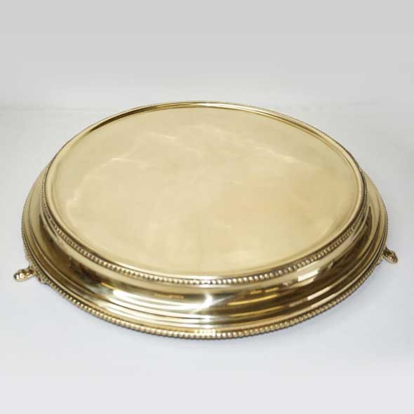 Antique Round Cake Stand - Gold