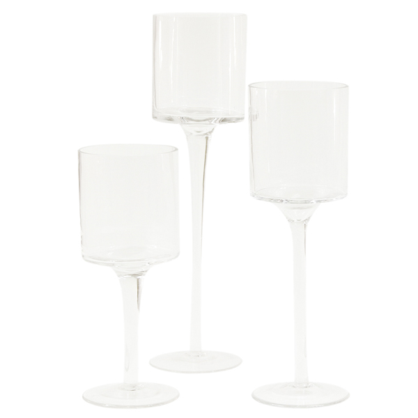 Tall Stem Hurricane Vases