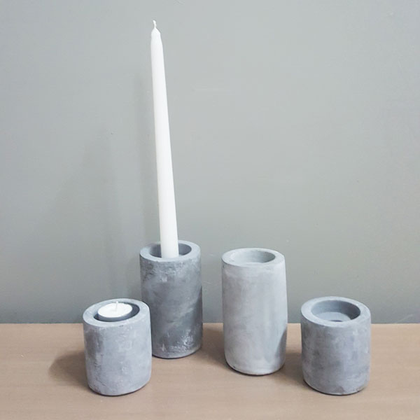 Cement Concrete Candle Holder