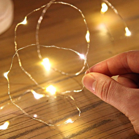 Wire Fairy Lights - Close Up