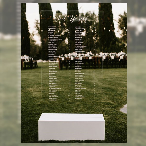 Perspex Signage with Stand